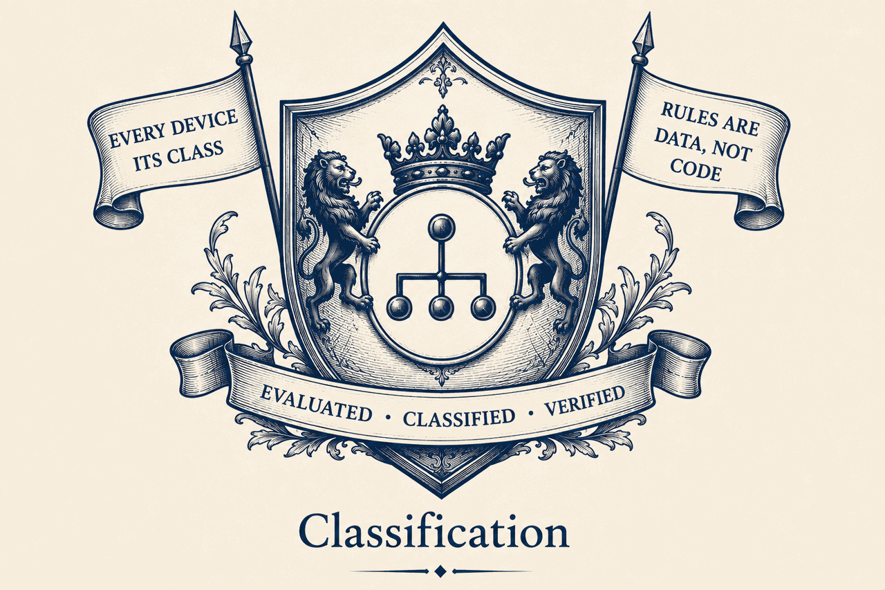 Heraldic crest — Classification