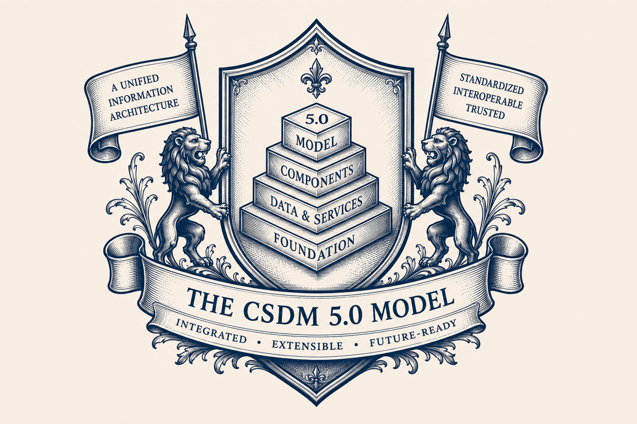 Heraldic crest — The CSDM 5.0 model