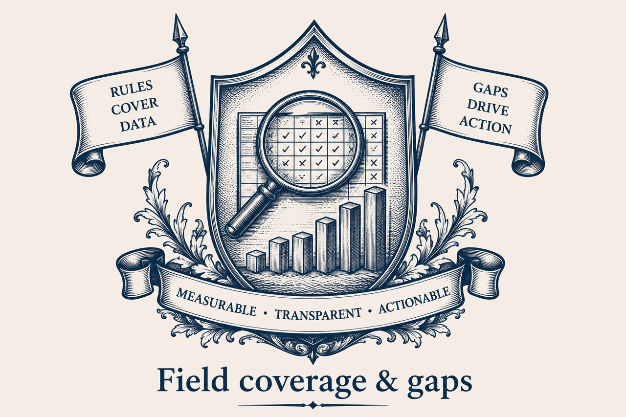 Heraldic crest — Field coverage & gaps