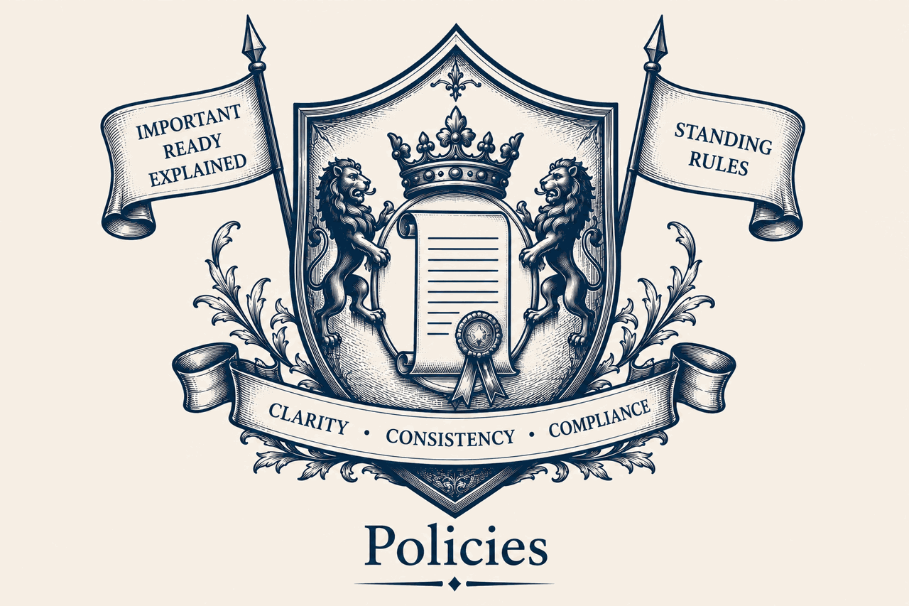 Heraldic crest — Policies