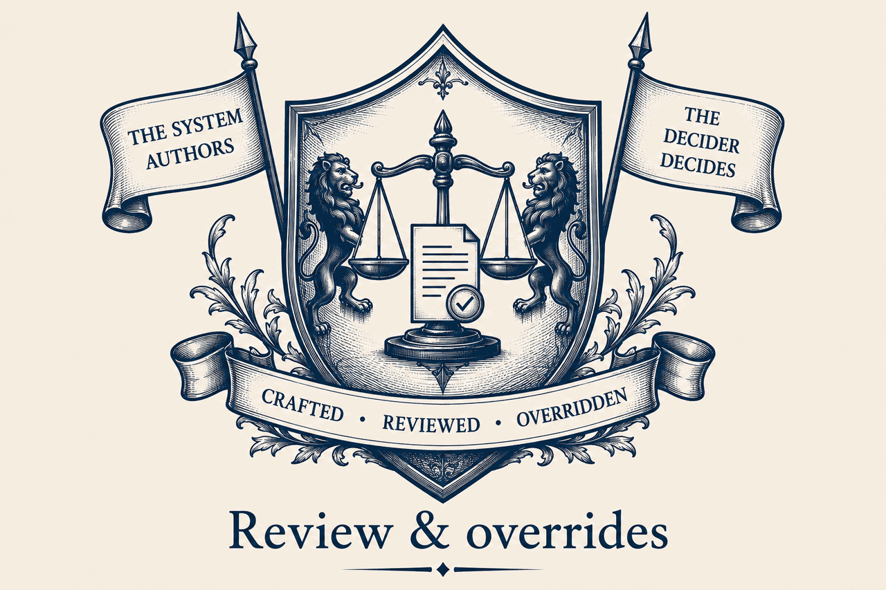 Heraldic crest — Review & overrides