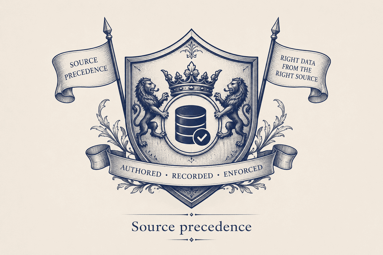 Heraldic crest — Source precedence